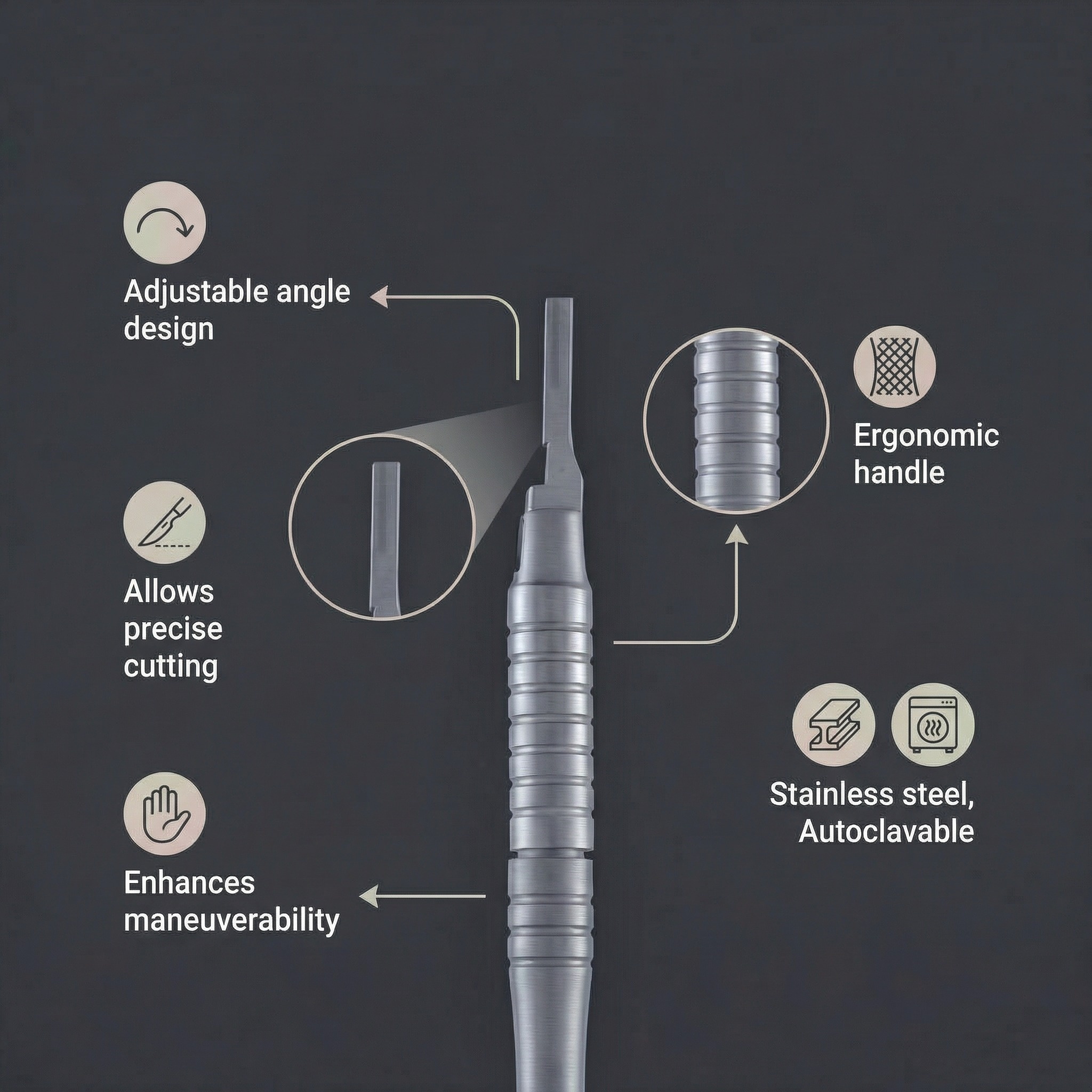 GDC Scalpel Handles Orientable (10-130-180)