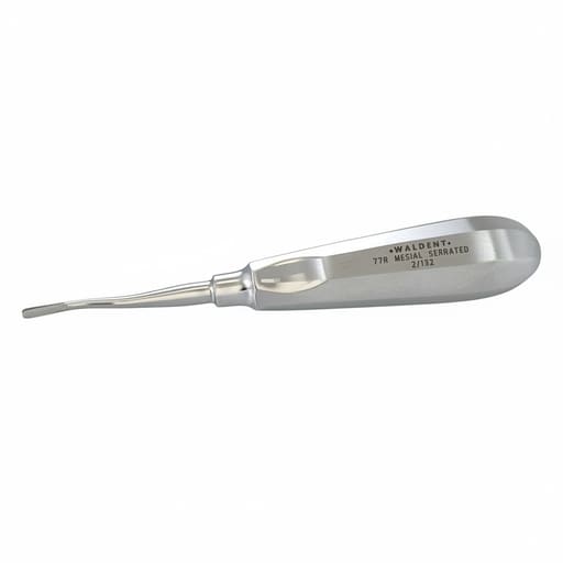 Waldent Root Elevator With Mesial Serrated Tip - 77R (2/132)