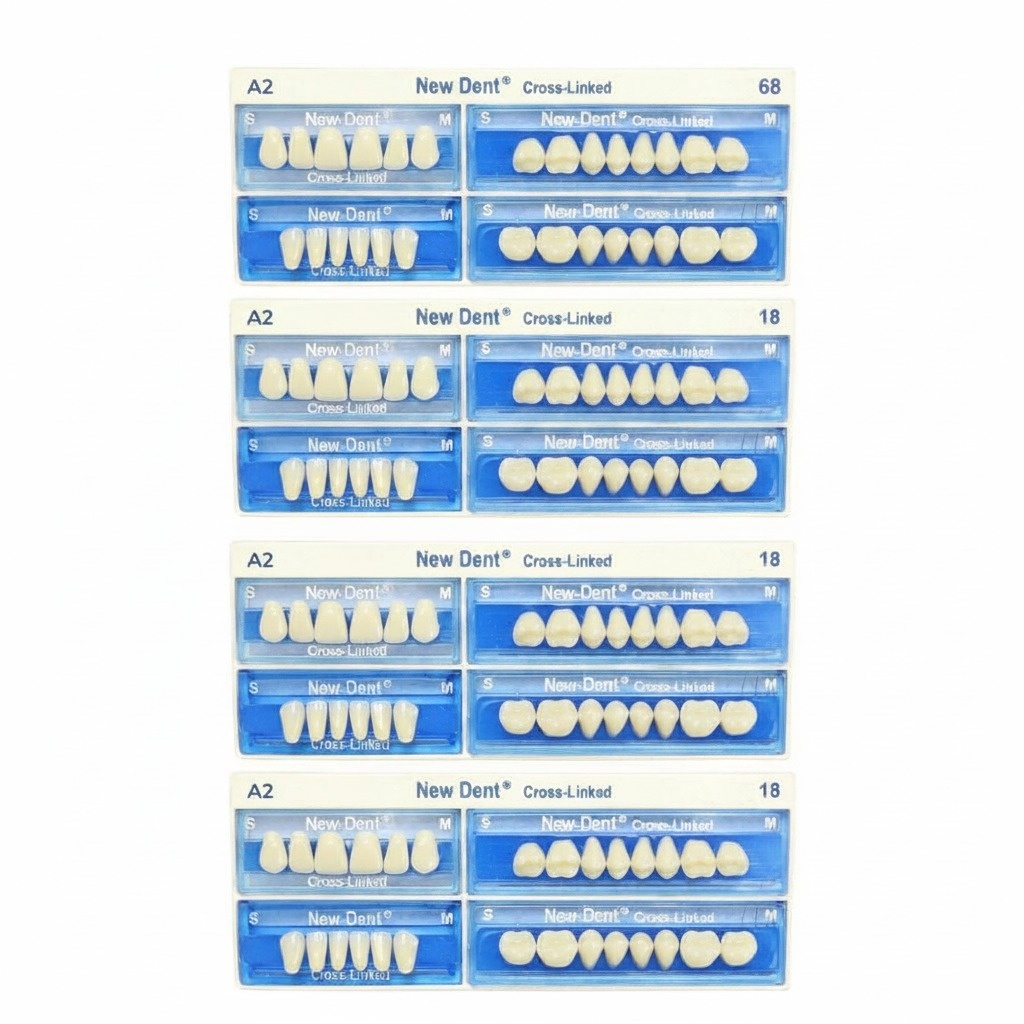 API Acrylic Teeth Sets - NewDent S68-A2 (Pack of 4 Sets)