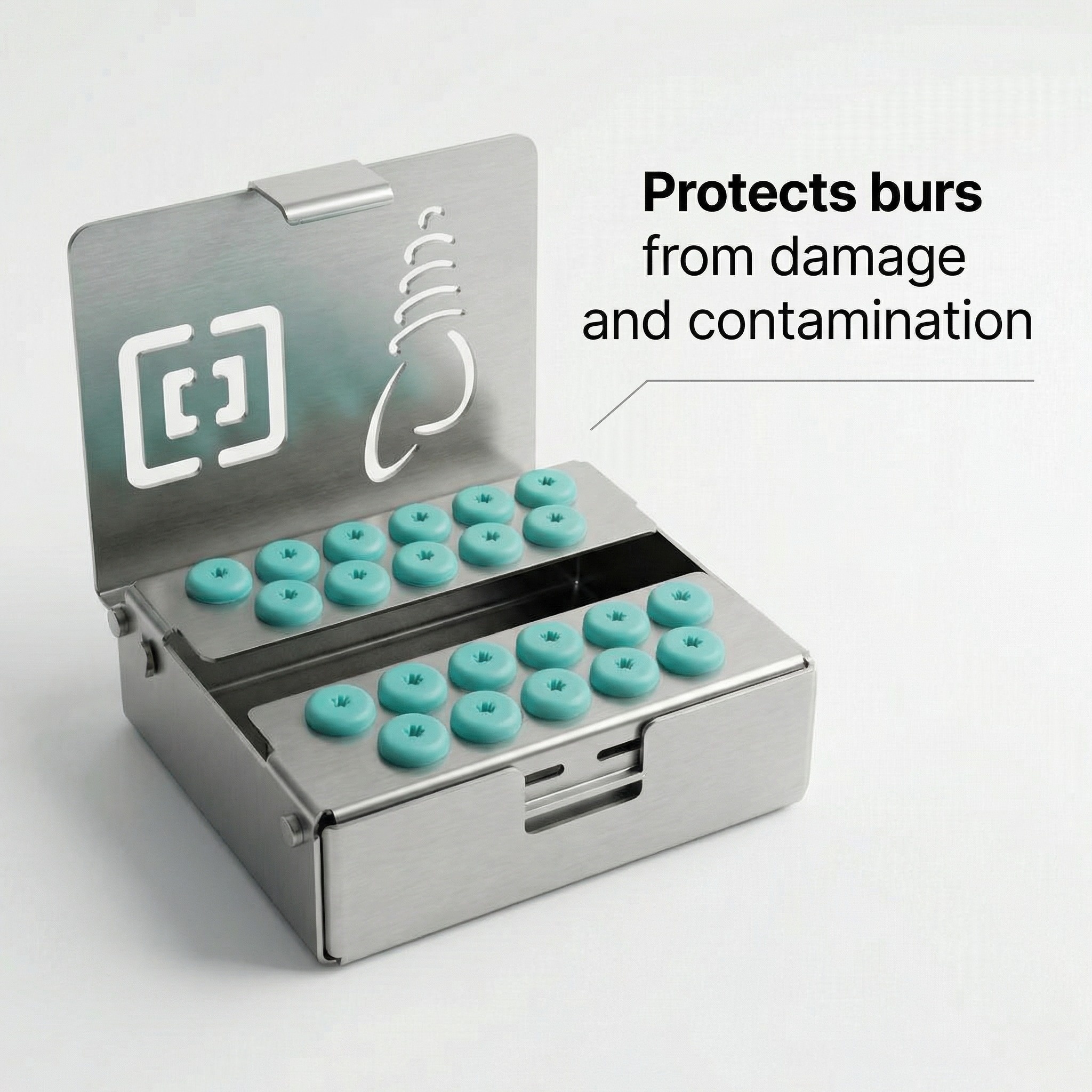 Julldent 22 Slot Autoclavable Bur Box (JULL-DENT 050C)