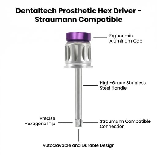 Dentaltech Prosthetic Hex Drivers - Straumann Implant Compatible
