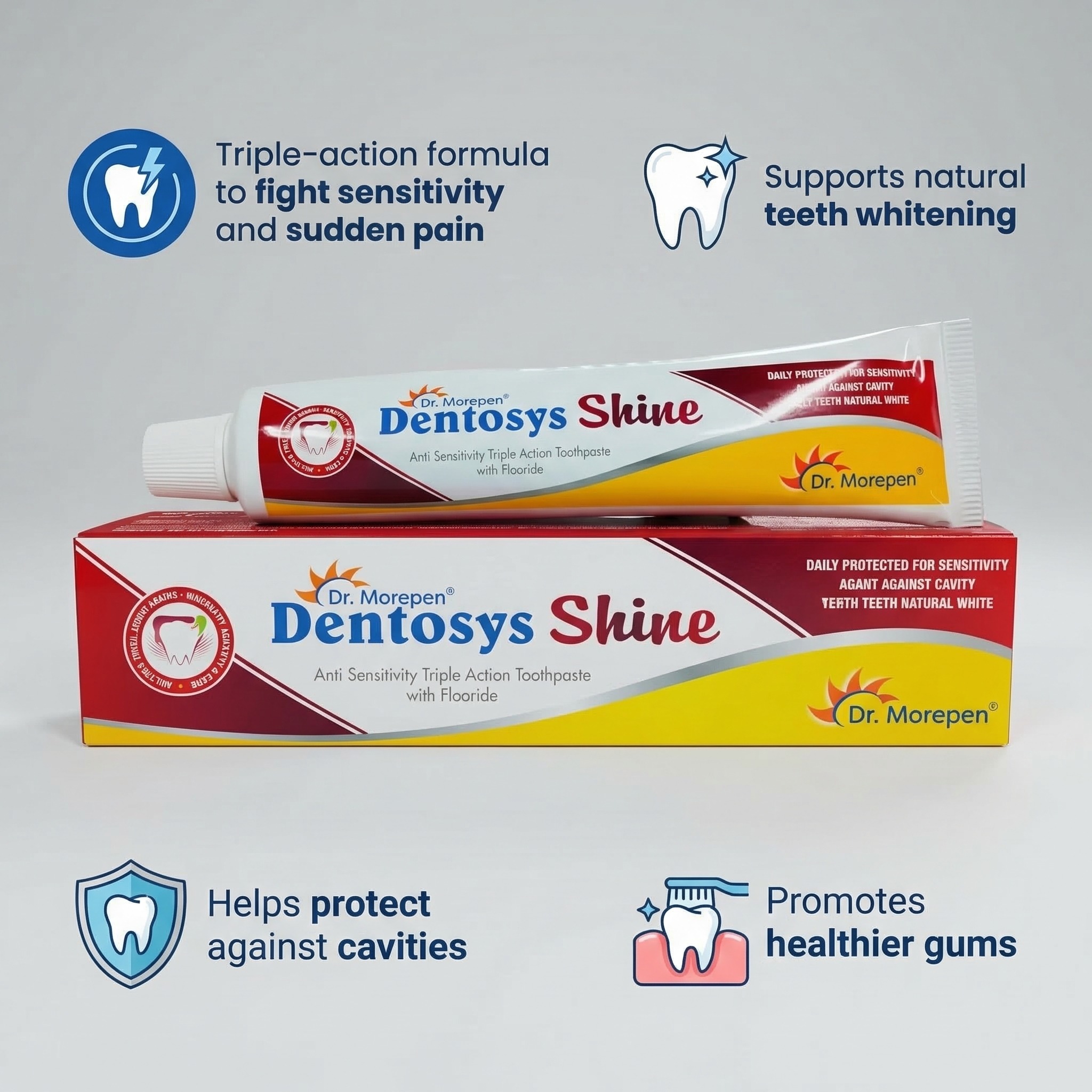 Dr. Morepen Dentosys Shine Toothpaste (Pack of 1)