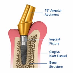 Dentaltech 15° Angular Abutments - Dentium Superline / Dio/ Megagen / Dentis/ CoWellMedi Implant Compatible - 4