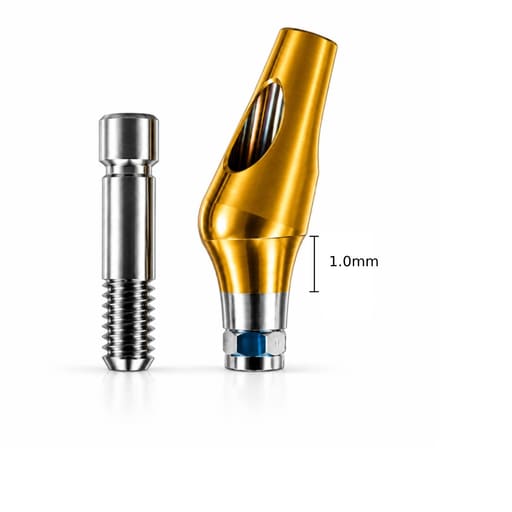 Dentaltech 25° Angular Abutment ?4.5mm X G/H1.0mm - Dentium Superline / Dio/ Megagen / Dentis/ CoWellMedi Implant Compatible