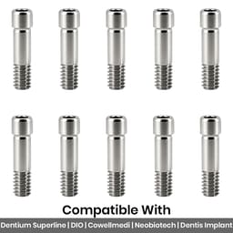 Dentaltech Abutment Screw - Dentium Superline | DIO | Cowellmedi | Neobiotech | Dentis Implant Compatible (Pack of 10) - 2