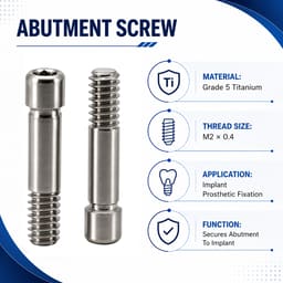 Dentaltech Abutment Screw - Dentium Superline | DIO | Cowellmedi | Neobiotech | Dentis Implant Compatible (Pack of 10) - 4