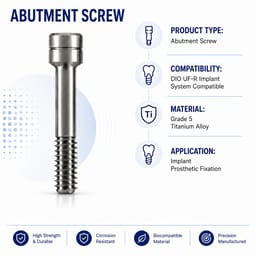 Dentaltech Abutment Screw - DIO-UF-R Implant Compatible (Pack of 10) - 5