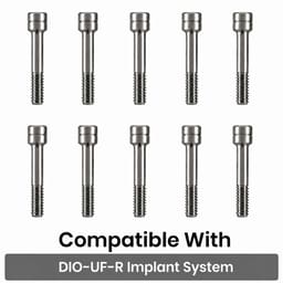 Dentaltech Abutment Screw - DIO-UF-R Implant Compatible (Pack of 10) - 3