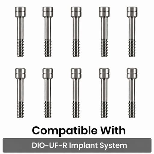 Dentaltech Abutment Screw - DIO-UF-R Implant Compatible (Pack of 10)