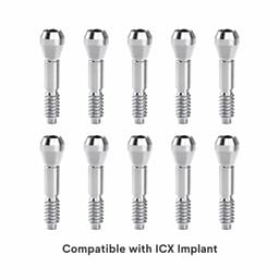 Dentaltech Abutment Screw - ICX Implant Compatible (Pack of 10) - 3