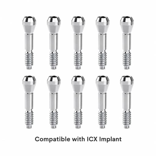 Dentaltech Abutment Screw - ICX Implant Compatible (Pack of 10)