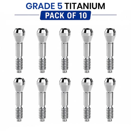 Dentaltech Abutment Screw - ICX Implant Compatible (Pack of 10)
