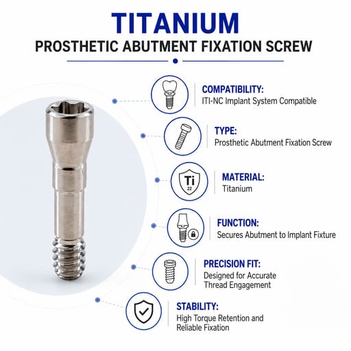 Dentaltech Abutment Screw - ITI-NC Implant Compatible (Pack of 10)