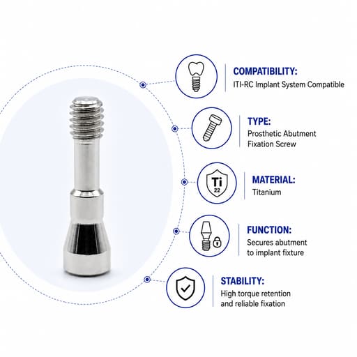 Dentaltech Abutment Screw - ITI-RC Implant Compatible (Pack of 10)