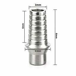 Dentaltech Adin | Noris | Alpha Bio | MIS Compatible Ti Base - Non Hex - 3