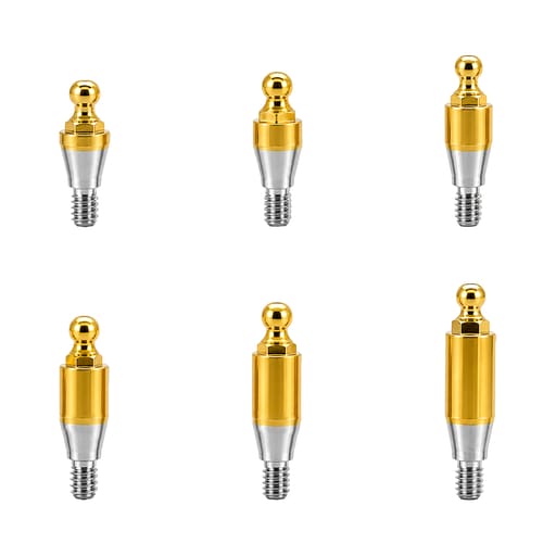 Dentaltech Ball Abutments - Osstem Mini Implant Compatible