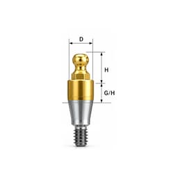 Dentaltech Ball Abutments - Osstem Mini Implant Compatible - 3