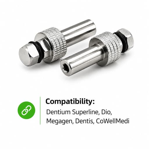 Dentaltech Ball Attachment Driver H3.2 - Dentium Superline / Dio/ Megagen / Dentis/ CoWellMedi Implant Compatible