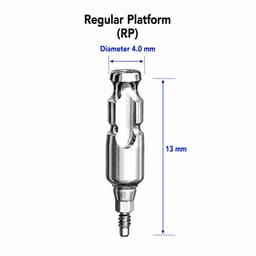 Dentaltech Close Tray Impression Coping ∅4.0mm X 13mm - Nobel Biocare RP Implant Compatible