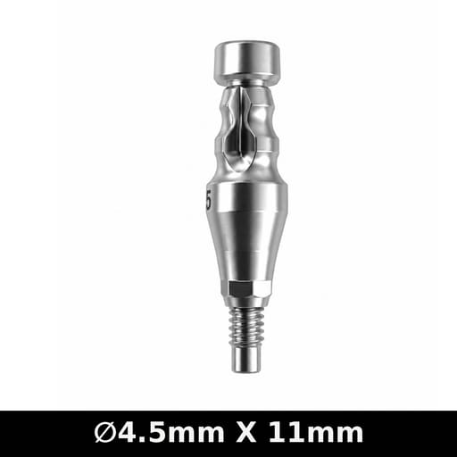 Dentaltech Close Tray Impression Coping ∅4.5mm X 11mm - Dentium Superline / Dio/ Megagen / Dentis/ CoWellMedi Implant Compatible