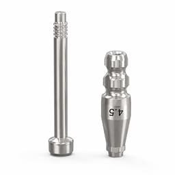 Dentaltech Close Tray Impression Coping ?4.5mm X 15mm - Dentium Superline / Dio/ Megagen / Dentis/ CoWellMedi Implant Compatible - 2