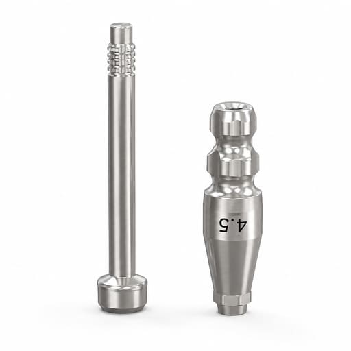 Dentaltech Close Tray Impression Coping ?4.5mm X 15mm - Dentium Superline / Dio/ Megagen / Dentis/ CoWellMedi Implant Compatible
