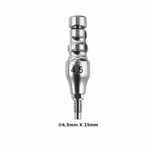 Dentaltech Close Tray Impression Coping ?4.5mm X 15mm - Dentium Superline / Dio/ Megagen / Dentis/ CoWellMedi Implant Compatible