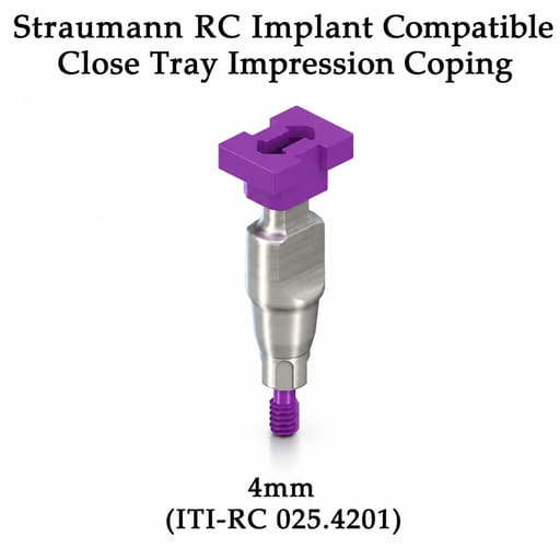 Dentaltech Close Tray Impression Coping ∅4mm - Straumann RC Implant Compatible (ITI-RC 025.4201)