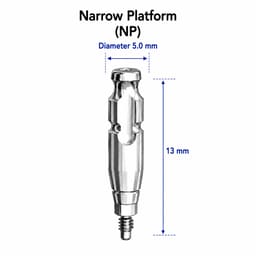 Dentaltech Close Tray Impression Coping ∅5.0mm X 13mm - Nobel Biocare NP Implant Compatible