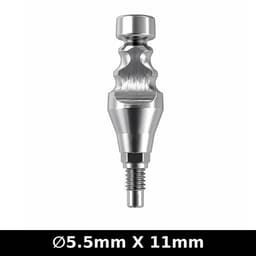 Dentaltech Close Tray Impression Coping ∅5.5mm X 11mm - Dentium Superline / Dio/ Megagen / Dentis/ CoWellMedi Implant Compatible