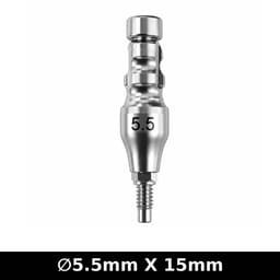 Dentaltech Close Tray Impression Coping ∅5.5mm X 15mm - Dentium Superline / Dio/ Megagen / Dentis/ CoWellMedi Implant Compatible