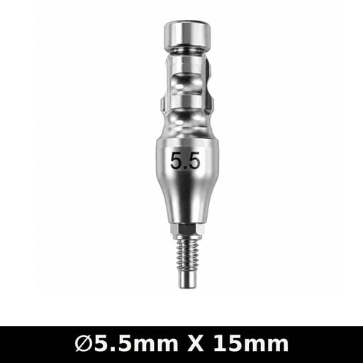 Dentaltech Close Tray Impression Coping ∅5.5mm X 15mm - Dentium Superline / Dio/ Megagen / Dentis/ CoWellMedi Implant Compatible