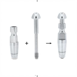 Dentaltech Close Tray Impression Coping Regular ?5.0mm X 14mm - Osstem | Dentium | DIO | Cowellmedi | Neobiotech | Dentis Implant Compatible