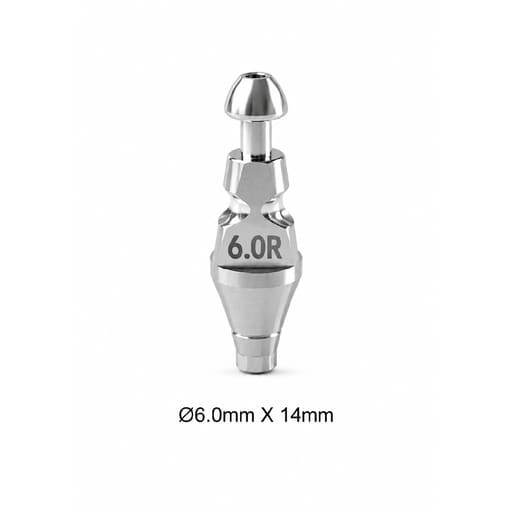 Dentaltech Close Tray Impression Coping Regular ?6.0mm X 14mm - Osstem | Dentium | DIO | Cowellmedi | Neobiotech | Dentis Implant Compatible