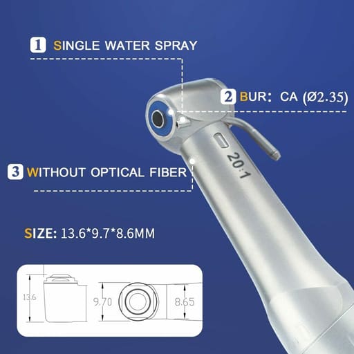 Dentaltech Dental Implant Surgical Contra Angle Handpiece 20:1