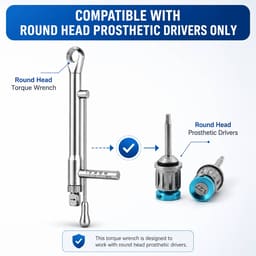 Dentaltech Dental Implant Torque Wrench- round head - 2