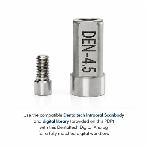 Dentaltech Dentium Implant Compatible Multi Unit Scan Body (Den 4.5-hybrid)