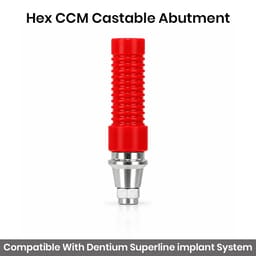 Dentaltech Dentium Superline Compatible Hex CCM Castable Abutment - 2