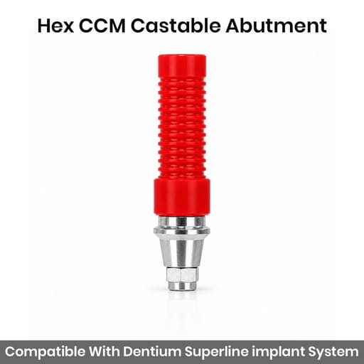 Dentaltech Dentium Superline Compatible Hex CCM Castable Abutment
