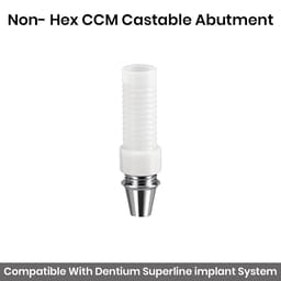Dentaltech Dentium Superline Compatible Non-Hex CCM Castable Abutment - 2