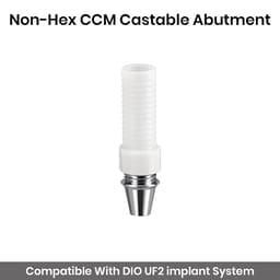 Dentaltech DIO UF2 Compatible Non-Hex CCM Castable Abutment - 2