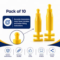 Dentaltech Disposable Transfer Coping - Adin | Noris | MIS | AB Dental Implant Compatible (Pack of 10) - 6