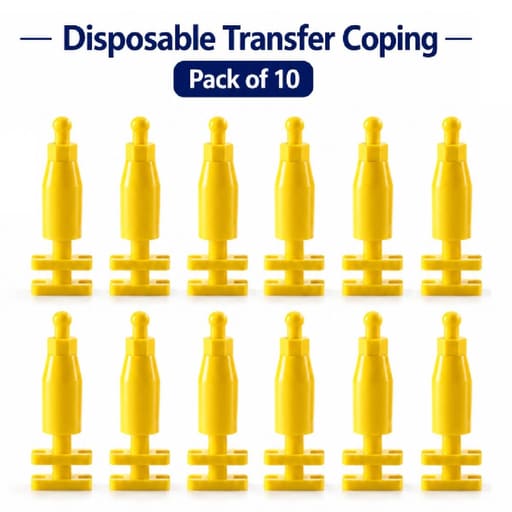 Dentaltech Disposable Transfer Coping - Adin | Noris | MIS | AB Dental Implant Compatible (Pack of 10)