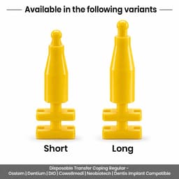 Dentaltech Disposable Transfer Coping - Adin | Noris | MIS | AB Dental Implant Compatible (Pack of 10) - 2