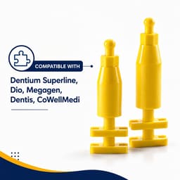 Dentaltech Disposable Transfer Coping - Dentium Superline / DIO/ Megagen / Dentis/ CoWellMedi Implant Compatible (Pack of 10) - 5