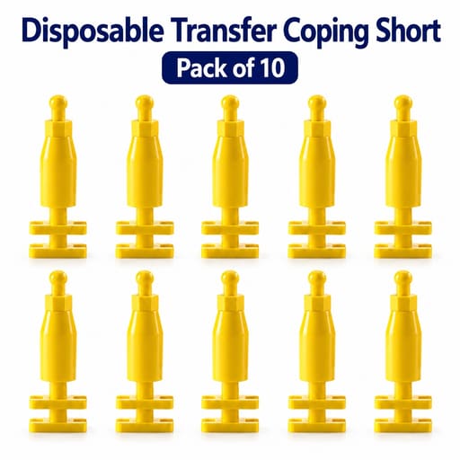 Dentaltech Disposable Transfer Coping - Dentium Superline / DIO/ Megagen / Dentis/ CoWellMedi Implant Compatible (Pack of 10)