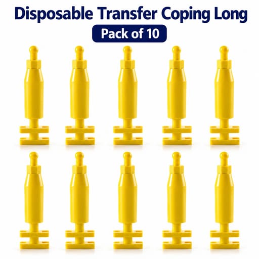 Dentaltech Disposable Transfer Coping - Dentium Superline / DIO/ Megagen / Dentis/ CoWellMedi Implant Compatible (Pack of 10)