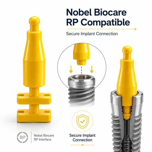 Dentaltech Disposable Transfer Coping - Nobel Biocare RP Implant Compatible (Pack of 10)