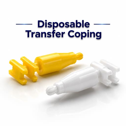 Dentaltech Disposable Transfer Coping - Osstem Mini Implant Compatible (Pack of 10)