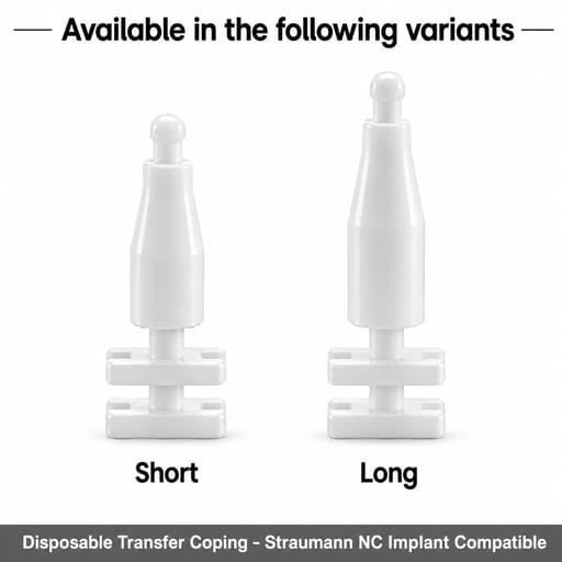 Dentaltech Disposable Transfer Coping - Straumann NC Implant Compatible (Pack of 10)